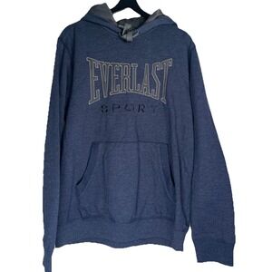 NWT Everlast Sport Men's Hoodie Size L Blue Pocket Athletic Pullover
